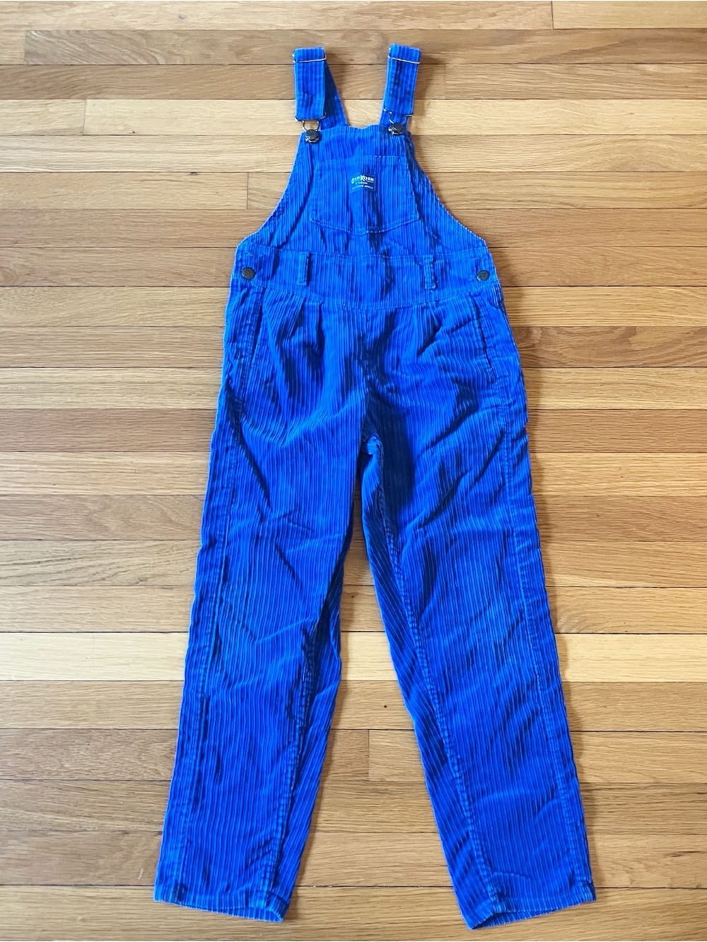 Oshkosh B’Gosh Vintage Vestbak Blue Corduroy Overalls USA Made 70s 80s Size 10